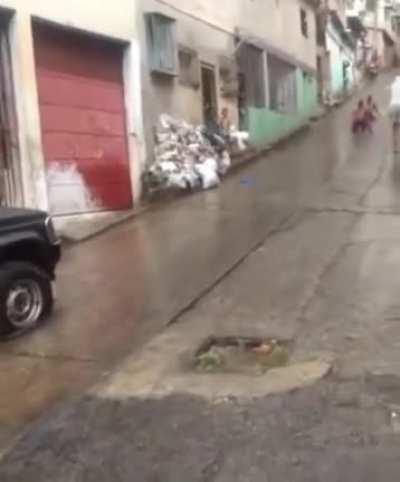 WCGW having fun in the rain.