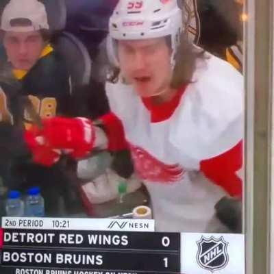 A fan reminding the player how many minutes he'll be in the penalty box.