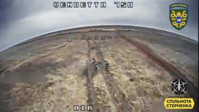 Near Avdiivka, soldiers of the 53rd OMBr beat several Russian soldiers with FPV drones