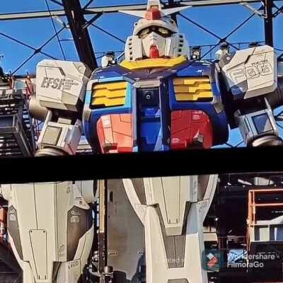 The giant Gundam robot in Japan has opened for visit