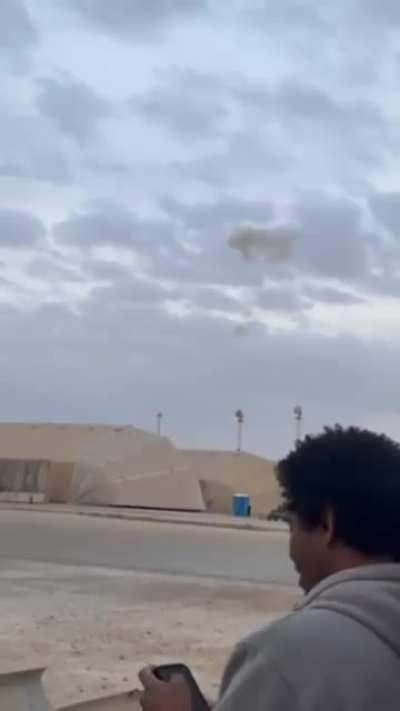 C-RAM System engaging and destroying an incoming drone launched by Iranian proxy forces. Erbil Iraq