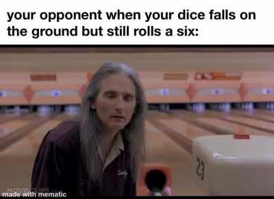 But when it rolls a one it counts