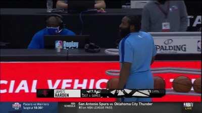 James Harden definitely had a pregame meal