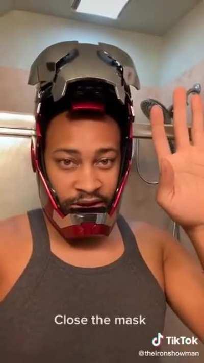 this guy made his own iron man mask