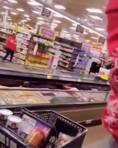 Gang members getting groceries