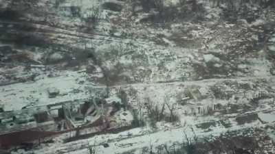 Drone footage of Ukrainian entrenchment after almost 8 years of conflict