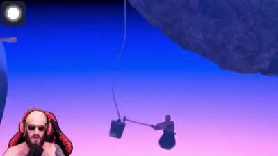 Pewdiepie playing getting over it a few years back.