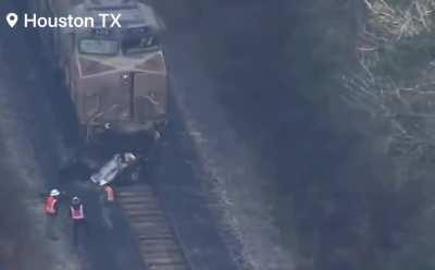 Officials are now responding to another deadly train derailment near Houston, TX. Over 16 rail cars, carrying “hazardous materials” crashed