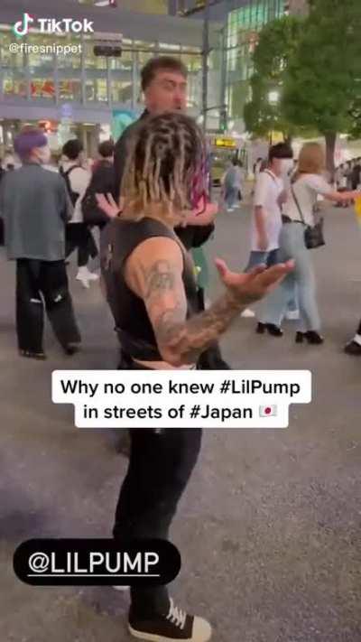 Lil Pump surprised that noone recognized him in a foreign country.