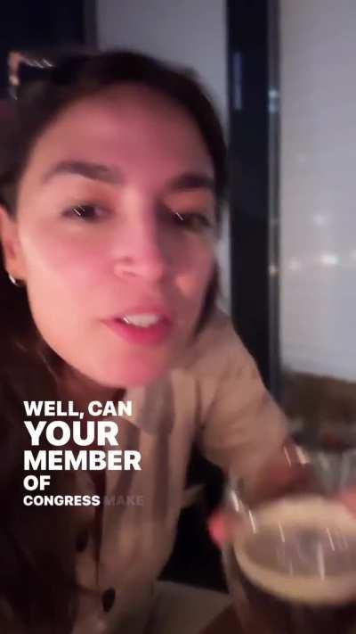 AOC about her bartender skills