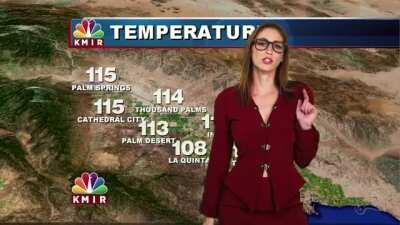 Palm Springs Weather Woman exposes herself!