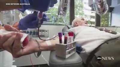 Man whose blood plasma saved over 2.4 million babies donates for the last time