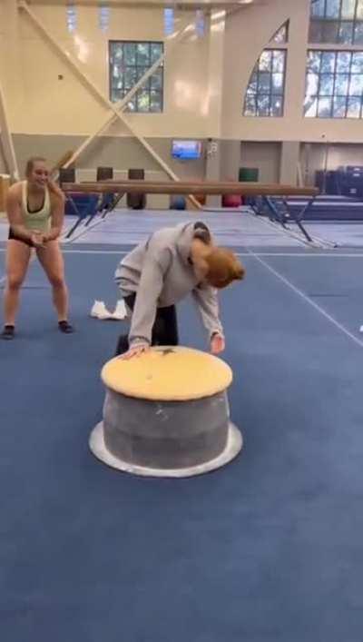 Female gymnasts attempting men’s gymnastics