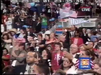 Politics were different in the 90's.... The Macarena at the 1996 DNC convention. (1996)