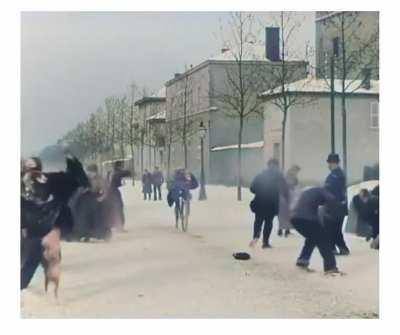 First ever filmed snowball fight (Lyon, France 1897)