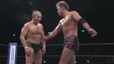 By far my favorite moment in G1 history. Kazuchika Okada vs Minoru Suzuki, G1 Climax 27. Okada begins to revert back to arrogant 2012 Rainmaker and Murder Grandpa straight smacks some sense into him.