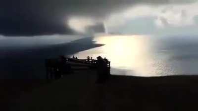 Amazing arcus cloud over Lake Michigan