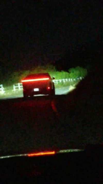 Cyber Truck Running Local Touge at midnight 