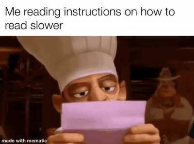 I can’t read fast tho