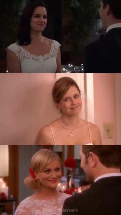 Michael Schur's sitcom universe weddings>>>>>