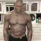 Drax Makeup behind the scenes