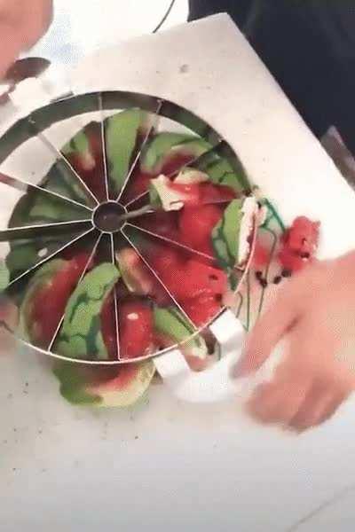 To cut a watermelon