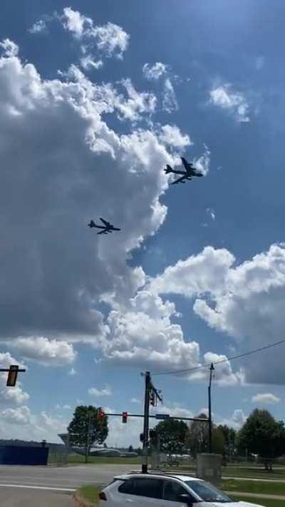 Two B-52’s flying over the US Air Force Museum 8/19/22