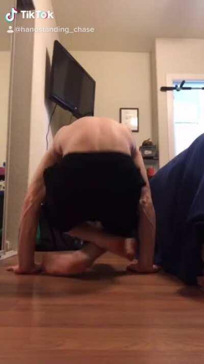 Been trying to learn cool new handstand tricks. Anyone have a challenge to do next