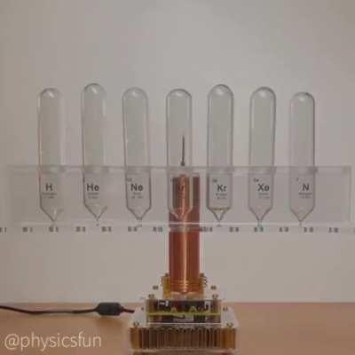 Elemental Gases in front of a Tesla coil