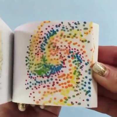 This color colliding flip book