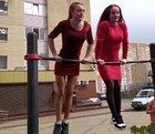 A casual Russian girl's workout