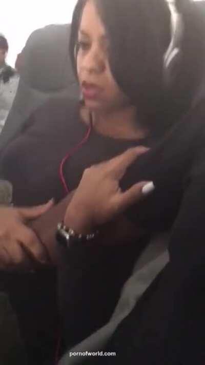 [/r/PublicSexPorn] On a Plane . Full service. First class [gif]