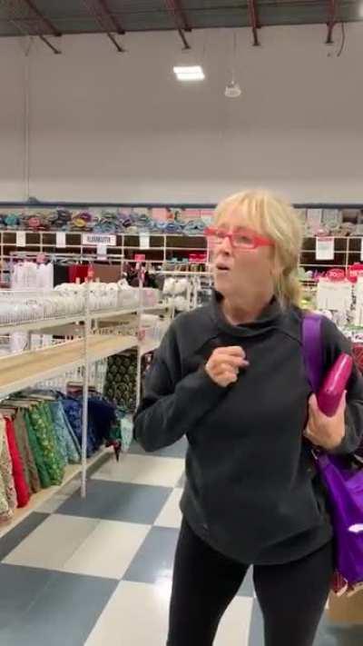 Meltdown at the fabric store