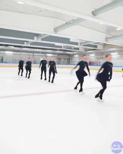 Synchronized skating by team Marigold Ice Unity