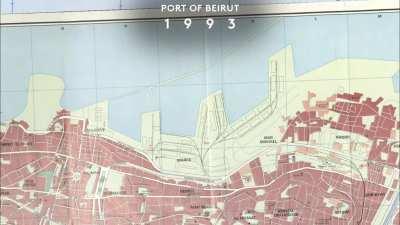 I compiled maps and photographs to trace the Port of Beirut's evolution since 1923.