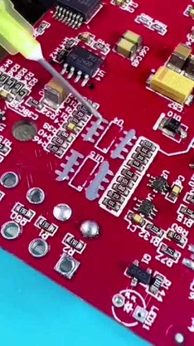 Hot air soldering