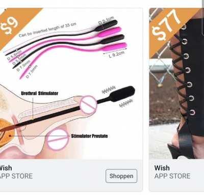 I don't no if this is suffer worthy but wish is just getting weird (Facebook ads)