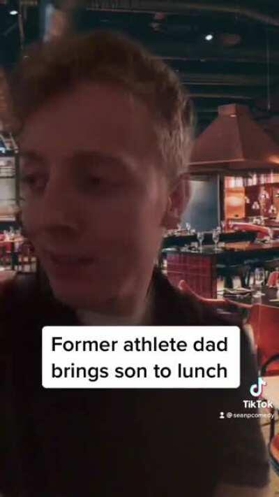 21st CENTURY DAD AT LUNCH: