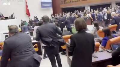 Brawl in Turkish parliament