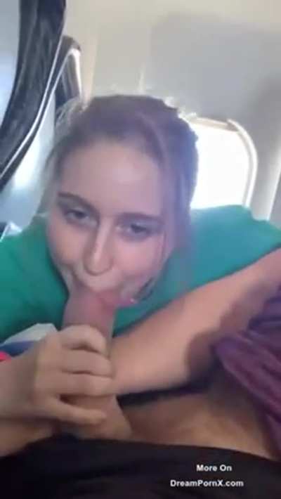 Sucking His Dick on The Plane 