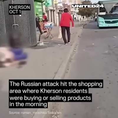 Russia attacked a market in the center of Kherson, Ukraine, killing at least 7 people and injuring at least 3