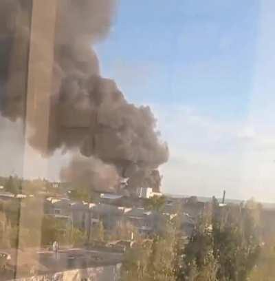 Large russian military base in Luhansk city has just been hit, reportedly with cruise missiles