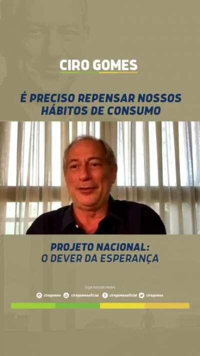 Ciro Gomes fala sobre como a Indústria Cultural molda nossos desejos de consumo