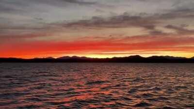 Last night’s sunset over the Adirondacks.