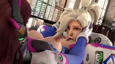 Mercy Licking D.Va's Pussy (ToastedMicrowave)[Overwatch]