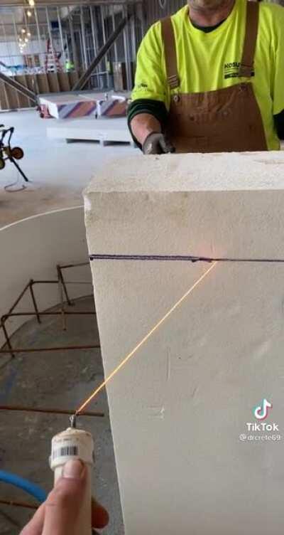 Cutting styrofoam