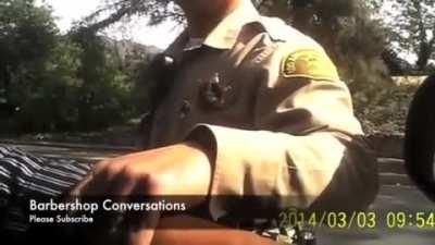 L.A Sheriff pulls gun on Investigator and has to be told by cop to ease off the trigger