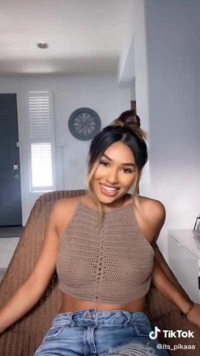 Old deleted TikTok….you can see her nipples a lil bit 🤏🏽