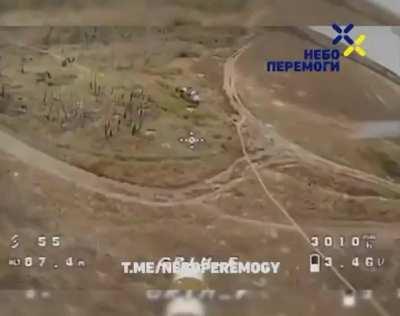 Ukrainian FPV drone hit a Russian Tigr armored vehicle