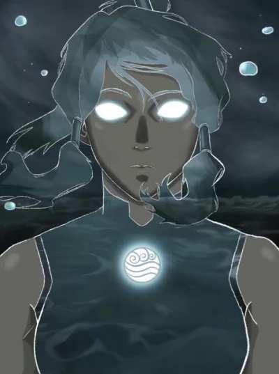 Korra in the avatar state